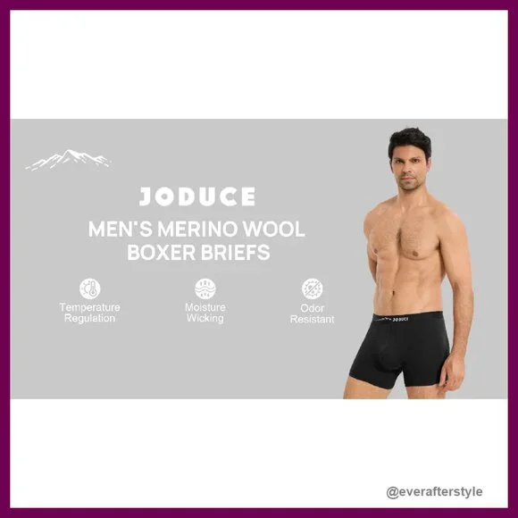 Premium Merino Wool Boxer Briefs Moisture Wicking Breathable Comfort Fit